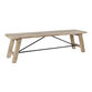 Verde Natural Pine Wood and Metal Dining Bench image number 0