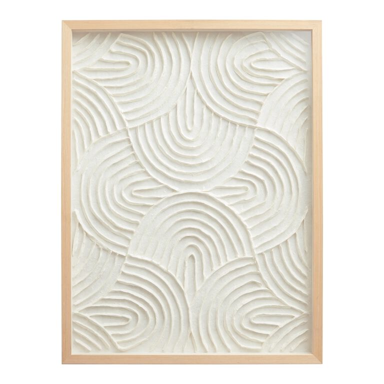 White Rice Paper Arches Shadow Box Wall Art image number 1