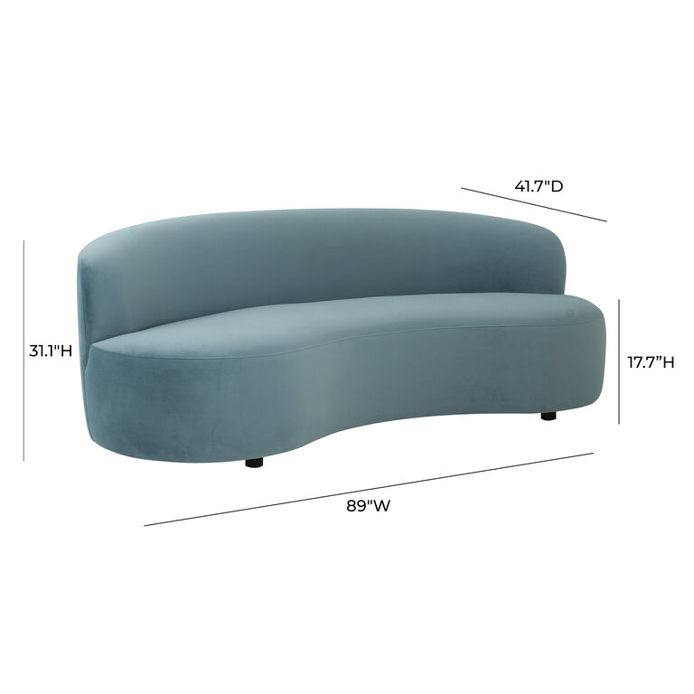 Somerville Velvet Curved Sofa image number 6