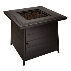 Emuco Square Black Steel Gas Fire Pit Table