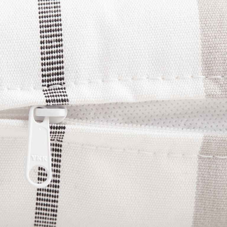 Sunbrella Linen Stripe Outdoor Lumbar Pillow image number 2