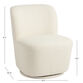 Adleigh Ivory Boucle Upholstered Swivel Chair image number 4