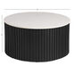 Corey Round Onyx Wood Marble Top Fluted Coffee Table image number 6