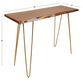 Madison Live Edge Acacia Wood and Gold Hairpin Console Table image number 3