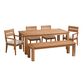 Calero Natural Teak Outdoor Dining Chair Set Of 2 image number 4