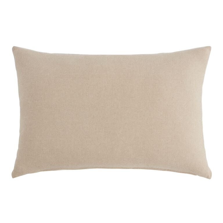 Taupe Distressed Rug Print Lumbar Pillow image number 2