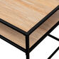 Lyon Wood and Black Steel Coffee Table with Shelves image number 3