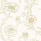 White And Gold Peonies Peel And Stick Wallpaper image number 0
