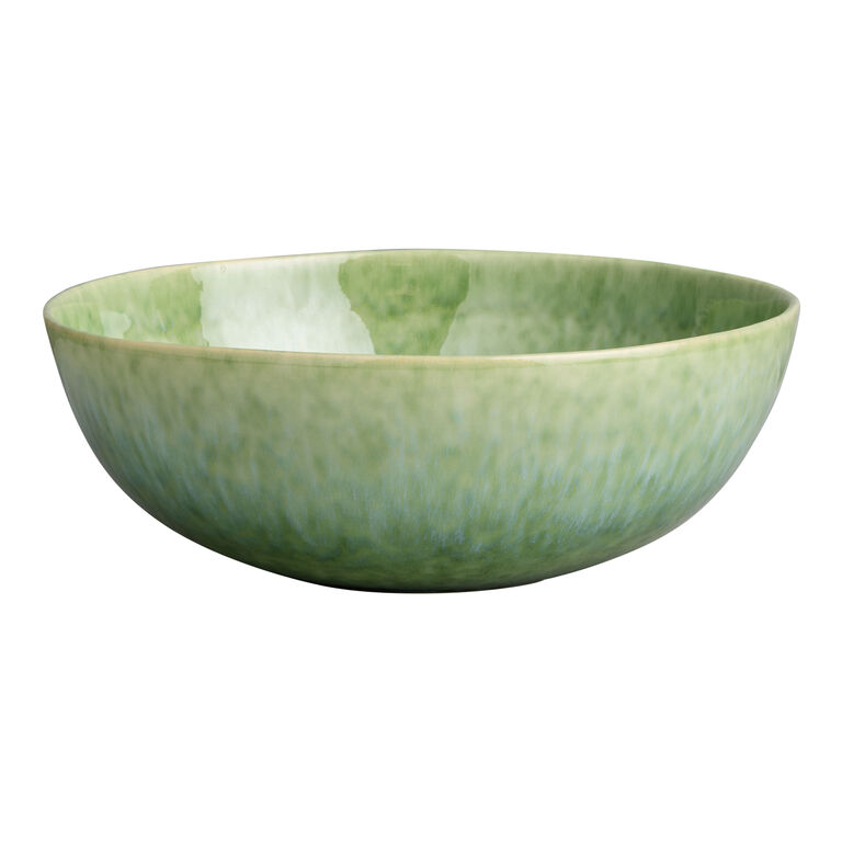 Pacifica Green And Blue Reactive Glaze Serving Bowl image number 1