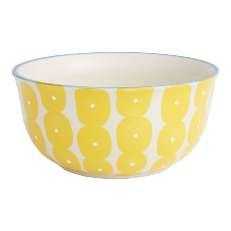 Geometric Dot Hand Painted Noodle Bowl image number 1