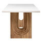 Natal White Concrete and Reclaimed Pine Outdoor Dining Table image number 2