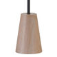 Windus Matte Black Metal and Wood Cylinder Table Lamp image number 3