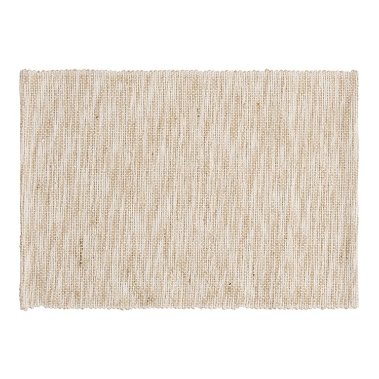 Natural Cotton And Jute Woven Ribbed Placemat image number 1
