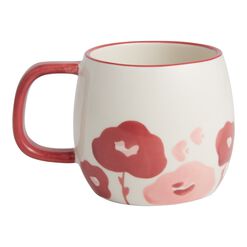Floral Face Hand Painted Ceramic Mug