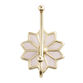 Gold And Opal Floral Double Wall Hook image number 2