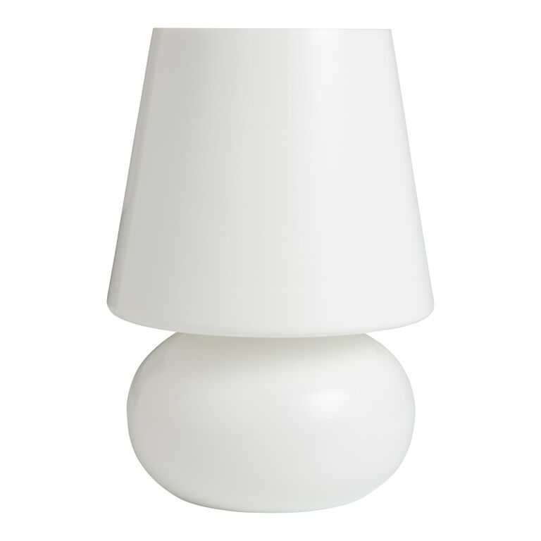 White Opal Glass Table Lamp image number 1