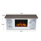 Avalan White Wood Electric Fireplace Media Stand image number 6