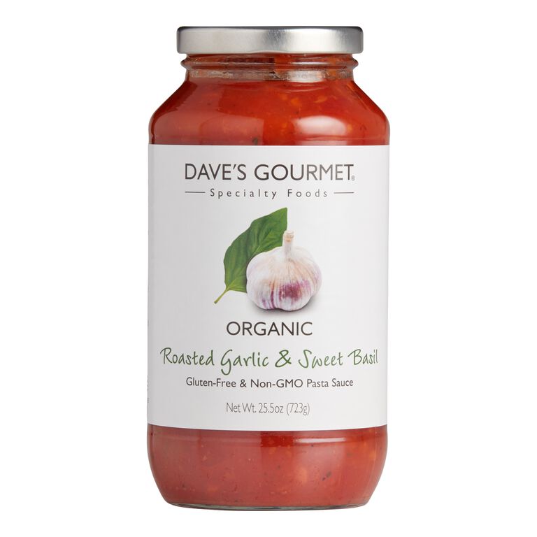 Dave's Gourmet Organic Roasted Garlic and Basil Pasta Sauce image number 1