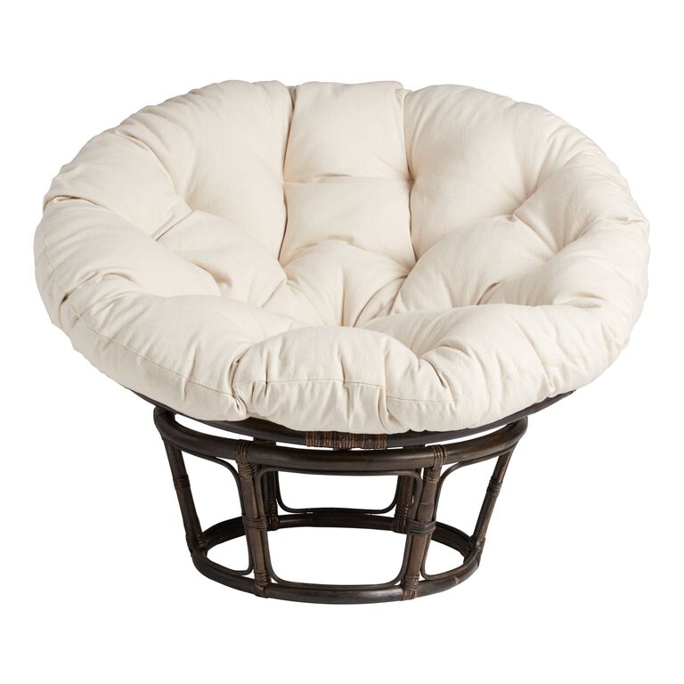 Elora Ivory Papasan Chair Cushion image number 1