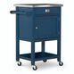 Perth Navy Wood and Stainless Steel Kitchen Cart image number 0