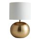 Mavis Hammered Gold Metal Sphere Table Lamp Base image number 5