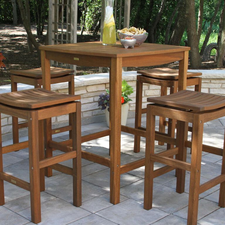 Oreton Square Wood Outdoor Pub Dining Collection image number 2