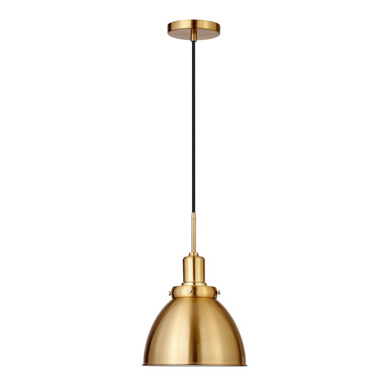 Iris Brass And Metal Dome Pendant Lamp image number 1