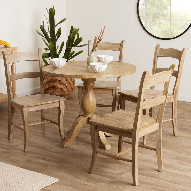 Jozy Weathered Gray Drop Leaf Dining Collection image number 1