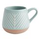 Matte Mint Green Reactive Glaze Geo Ceramic Mug image number 0