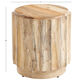 Ishan Round Driftwood Ridged End Table image number 3
