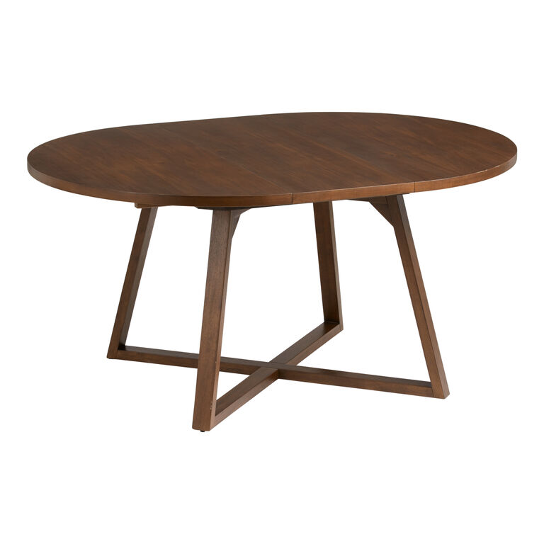 Maliyah Wood Rounded Extension Dining Table image number 1