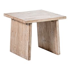 Tyne Aged White Reclaimed Pine End Table