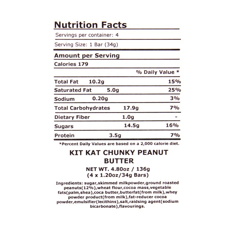 Nestle Kit Kat Chunky Peanut Butter Wafer Bar image number 2
