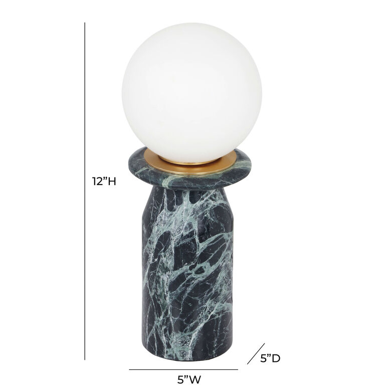 Oceana Frosted Glass Globe and Marble LED Accent Lamp image number 6