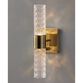 Harriet Antique Brass And Textured Glass LED Wall Sconce image number 1