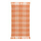Orange Plaid Waffle Weave Cotton Hand Towel image number 2