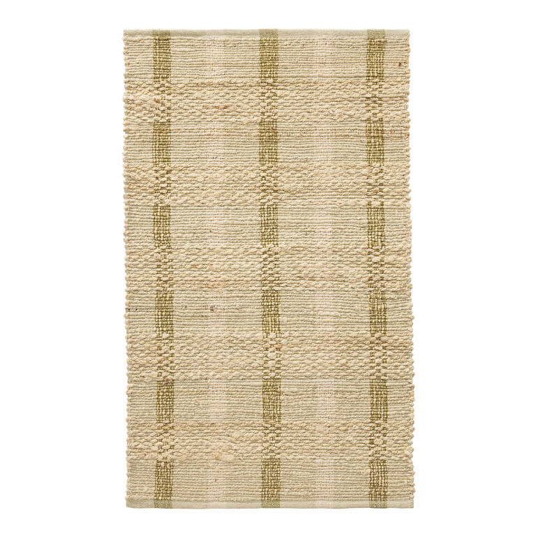 Spruce Plaid Jute and Cotton Area Rug image number 1