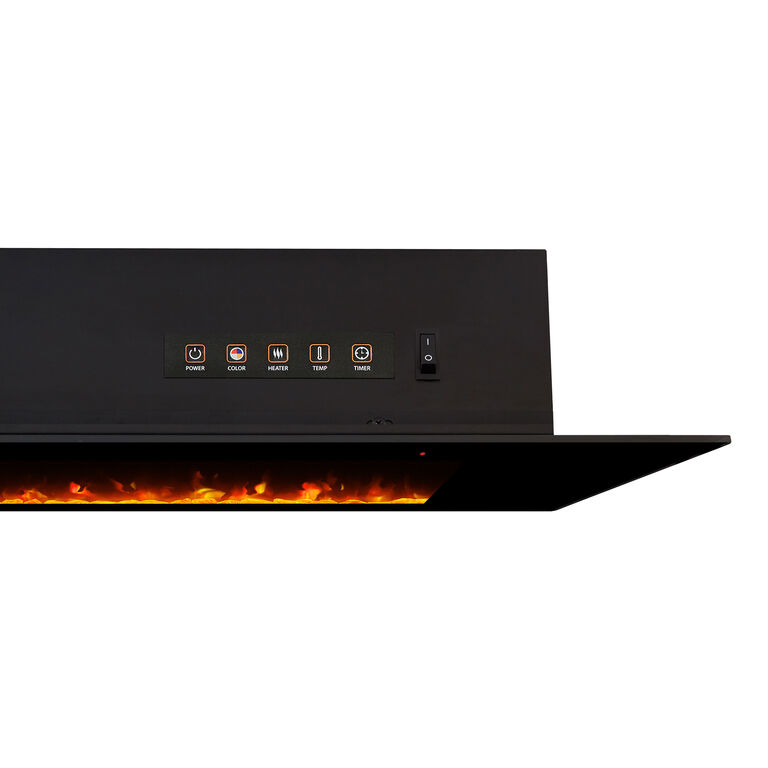 Fyre Black Steel Wall Mounted Electric Fireplace image number 4