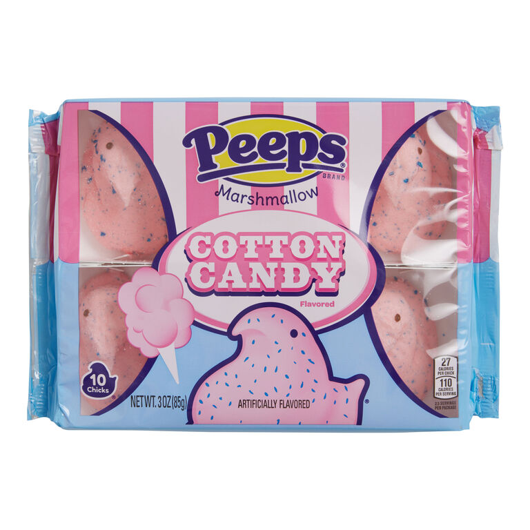 Peeps Cotton Candy Marshmallow Chicks 10 Pack image number 1