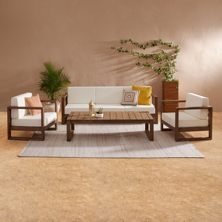 Segovia Light Brown Eucalyptus Outdoor Furniture Collection image number 1