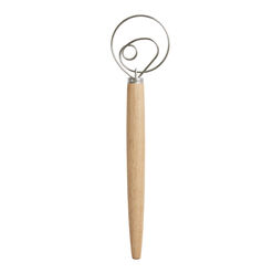 Wood and Stainless Steel Pastry and Dough Whisk