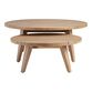 Nevis Round Acacia Outdoor Nesting Coffee Tables 2 Piece Set image number 1
