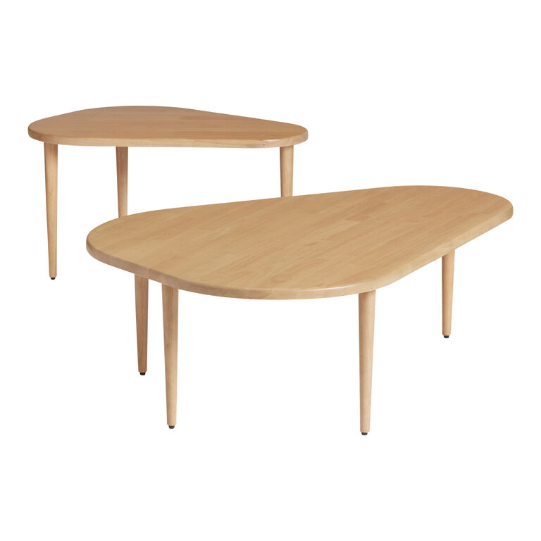 Barnes Golden Natural Wood Nesting Coffee Tables 2 Piece Set image number 4