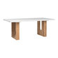 Natal White Concrete and Reclaimed Pine Outdoor Dining Table image number 0
