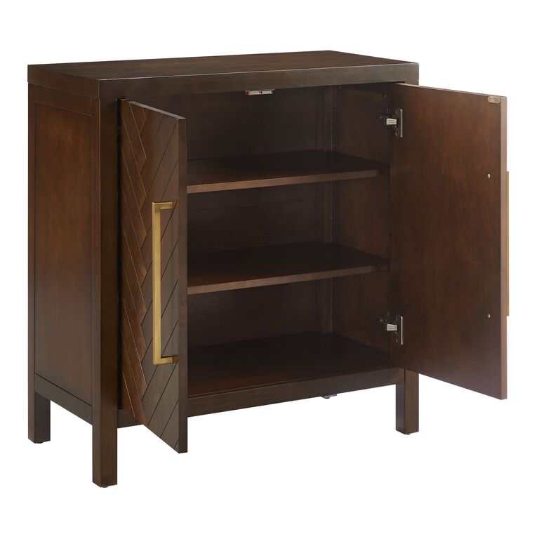 Dominique Herringbone Wood Storage Cabinet image number 5