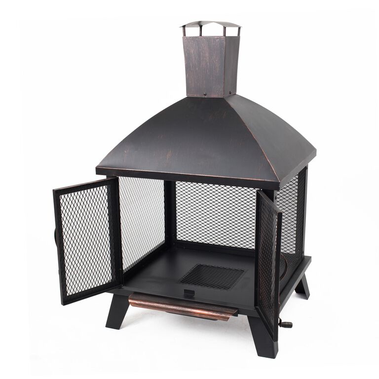 Spruce Rubbed Bronze Steel Fire Pit House image number 3