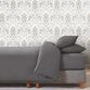 Taupe And Gray Persian Damask Peel And Stick Wallpaper image number 1