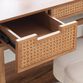 Malay Natural Rattan Cane and Wood Desk with Drawers image number 5