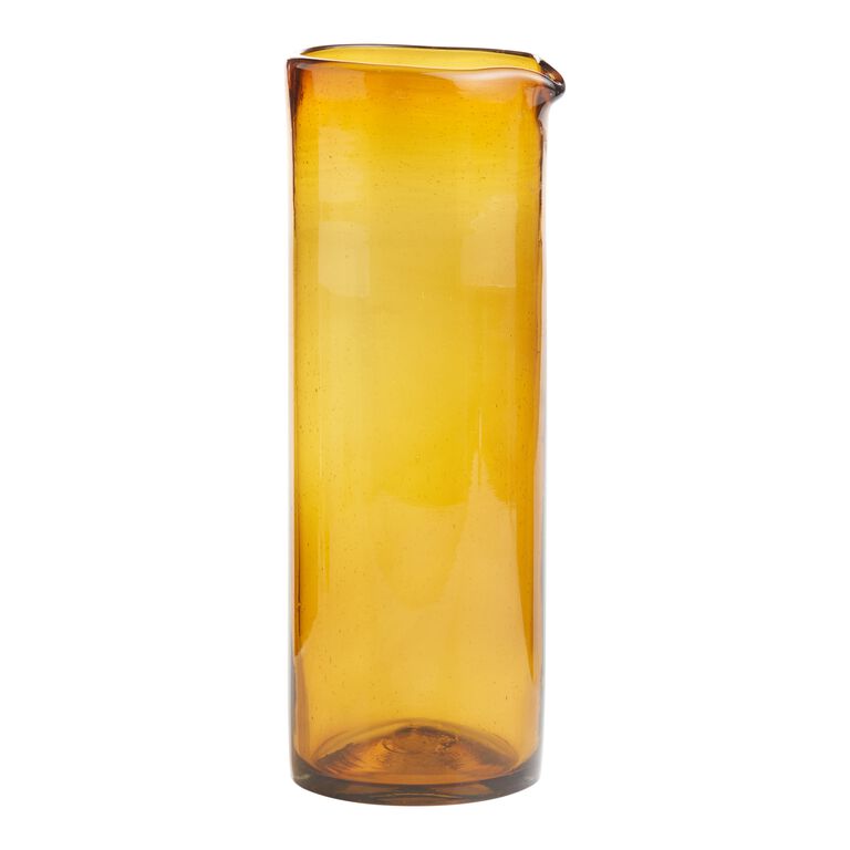 Carmelo Amber Recycled Glass Pitcher image number 1