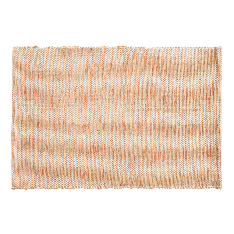 Pink And Tan Jute Textured Placemat Set of 4 image number 1